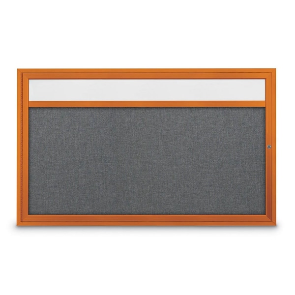 Slim Enclosed Corkboard, 30"x36", Black Alum Frame/Forbo